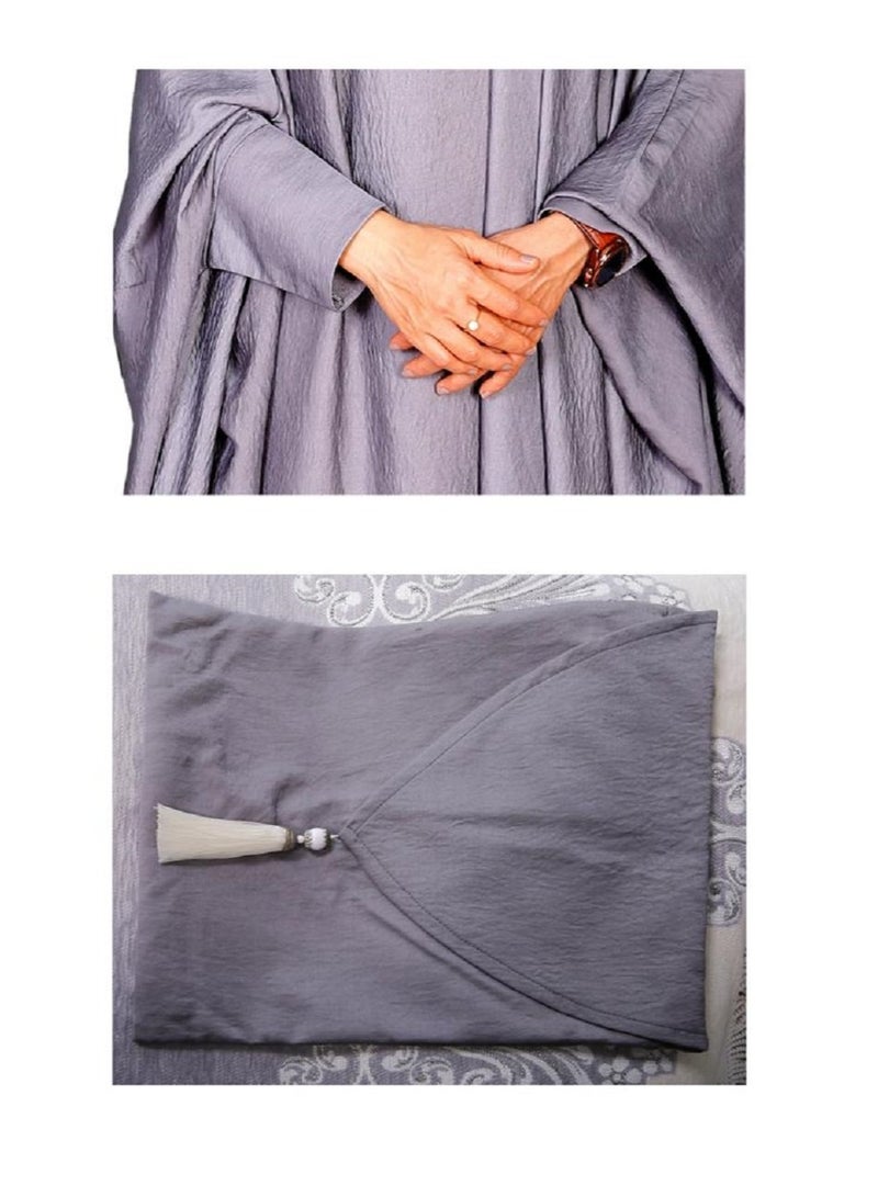 Prayer dresses - Cuffed Sleeves by Nashwa.Boutique (Grey) - Image 4