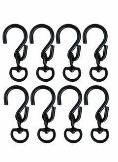 Y&D Black Swivel Plant Hanger Metal Hooks Rotating Extensions Outdoor Hanging Basket for Bird Feeder Planters Wind Chimes(8 Pieces)  - Image 1