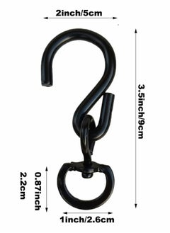 Y&D Black Swivel Plant Hanger Metal Hooks Rotating Extensions Outdoor Hanging Basket for Bird Feeder Planters Wind Chimes(8 Pieces)  - Image 5
