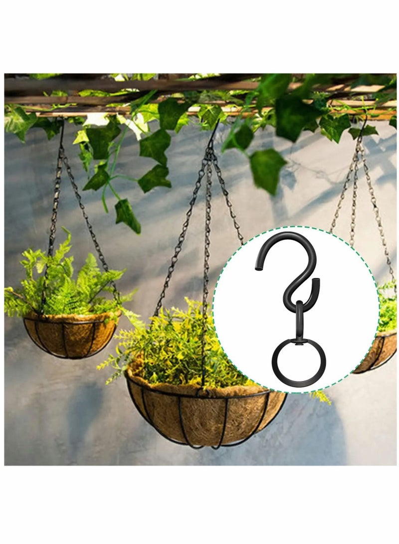 Y&D Black Swivel Plant Hanger Metal Hooks Rotating Extensions Outdoor Hanging Basket for Bird Feeder Planters Wind Chimes(8 Pieces) - Image 4