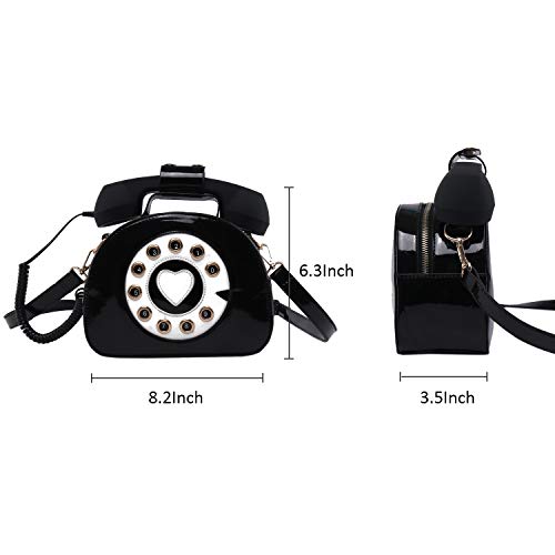 SUKUTU Telephone Shaped Purse Shoulder Crossbody Tote Bags Women Retro Phone Top-Handle Handbags for Girls - Image 2