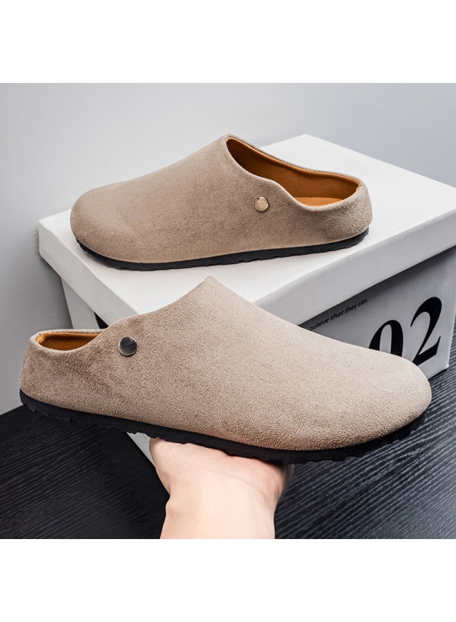 Birkenstock Men's Shoes Spring And Autumn Mule Lazy Slip-on No Heel Retro Versatile Casual Office Closed-toe Slippers
