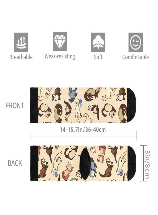 MOLIAN Adorable Ferret Unisex Casual Sports Socks Knee High Athletic Long Tube Stockings - Image 5