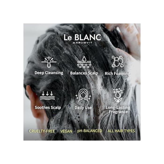 Le BLANC Perfumed Hair Shampoo, Black Mystique — Vegan, Long-Lasting Sweet Woody Notes, Scalp Care, Anti Sebum-P, Tea Tree, Soothing, 10.1 fl oz, For All Hair Types, Shine & Hair Feeling Soft - Image 4