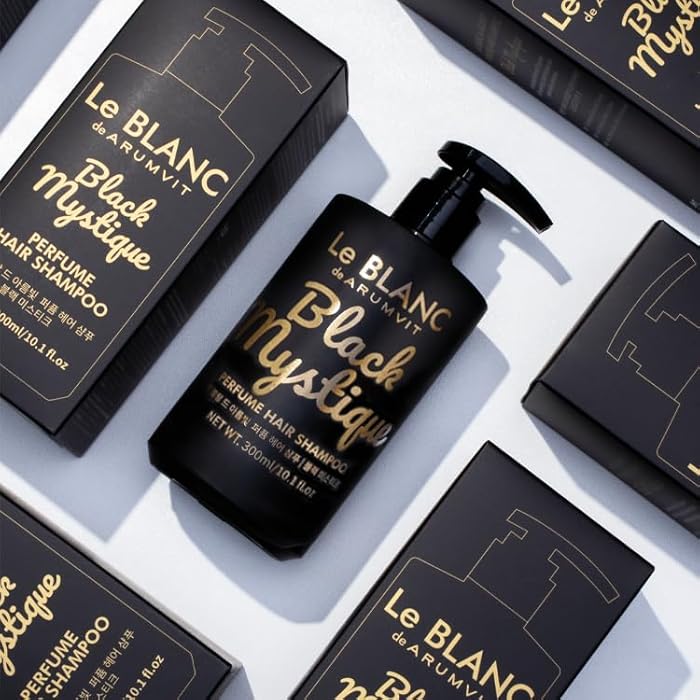 Le BLANC Perfumed Hair Shampoo, Black Mystique — Vegan, Long-Lasting Sweet Woody Notes, Scalp Care, Anti Sebum-P, Tea Tree, Soothing, 10.1 fl oz, For All Hair Types, Shine & Hair Feeling Soft - Image 3