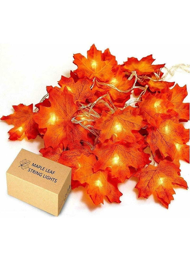 Technosmart 20-Piece Autumn Concept Decorative Leaf Strip LED Light Daylight  - Image 5