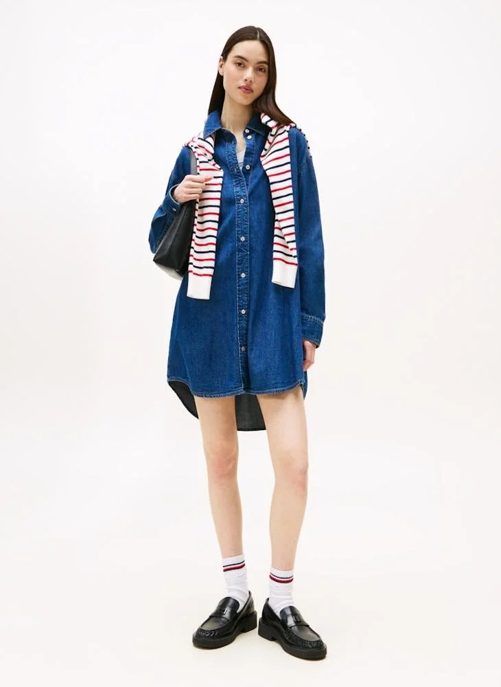 TOMMY JEANS Logo Mini Denim Dress