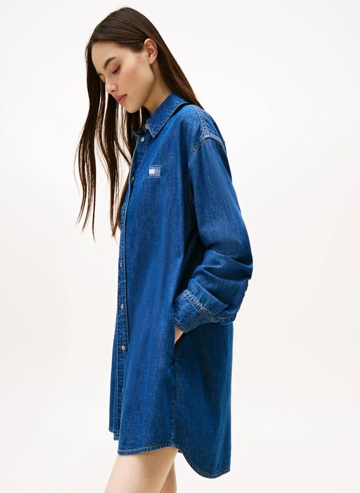 TOMMY JEANS Logo Mini Denim Dress