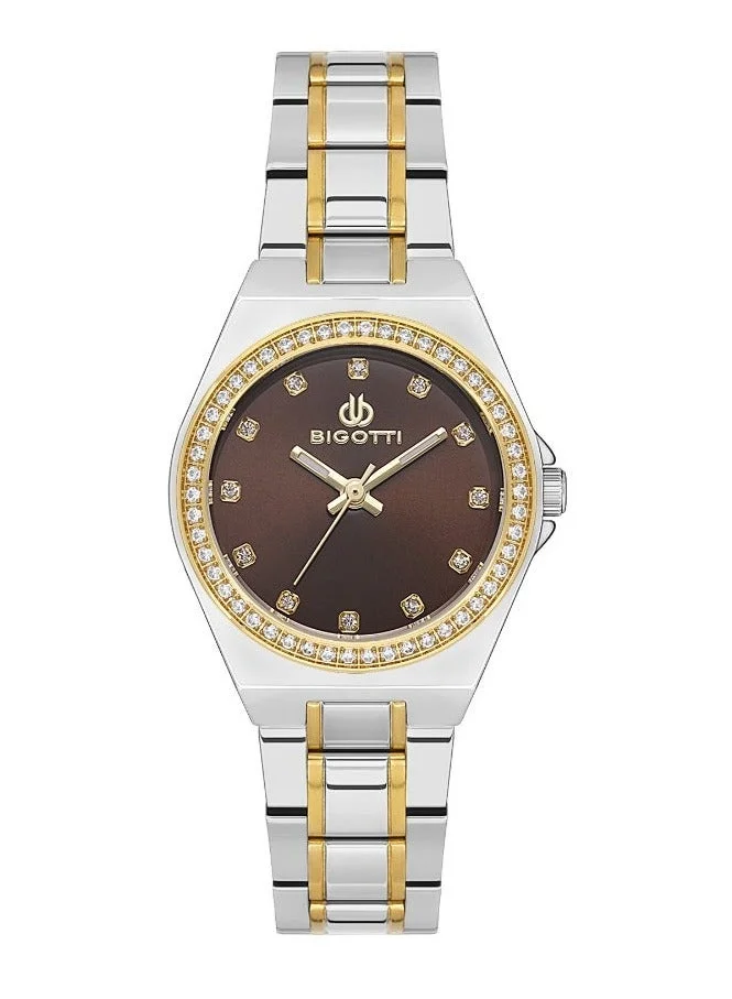 Bigotti Milano Bigotti - Quotidiano Women Watch | Stainless SteelBrass Case | Analog | Round Dial | Mineral Glass | Japanese Quartz | Water Resistant 30 Meters