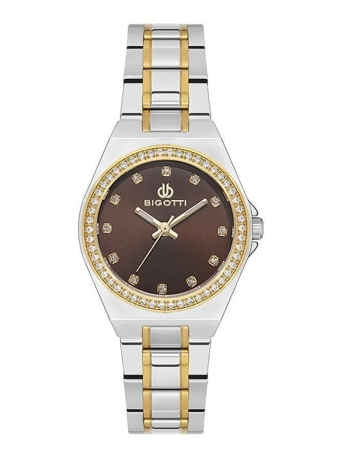 BIGOTTI Bigotti - Quotidiano Women Watch | Stainless SteelBrass Case | Analog | Round Dial | Mineral Glass | Japanese Quartz | Water Resistant 30 Meters