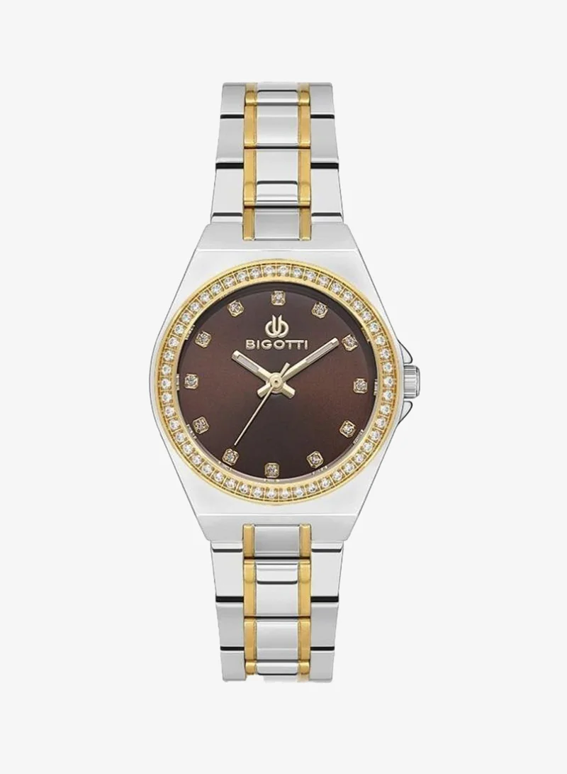BIGOTTI Bigotti - Quotidiano Women Watch | Stainless SteelBrass Case | Analog | Round Dial | Mineral Glass | Japanese Quartz | Water Resistant 30 Meters