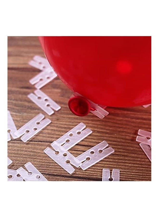 Loquat 200PCS Balloon Clips, Plastic Balloon Clips Ties for Sealing, H Shape Bulk Balloon Ties Clips Tool, for Wedding Party Birthday Decoration, Balloon Arch, Balloon Column Stand, Balloon Connectors - Image 2