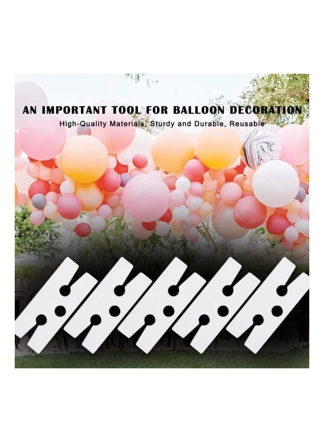 Loquat 200PCS Balloon Clips, Plastic Balloon Clips Ties for Sealing, H Shape Bulk Balloon Ties Clips Tool, for Wedding Party Birthday Decoration, Balloon Arch, Balloon Column Stand, Balloon Connectors - Image 3