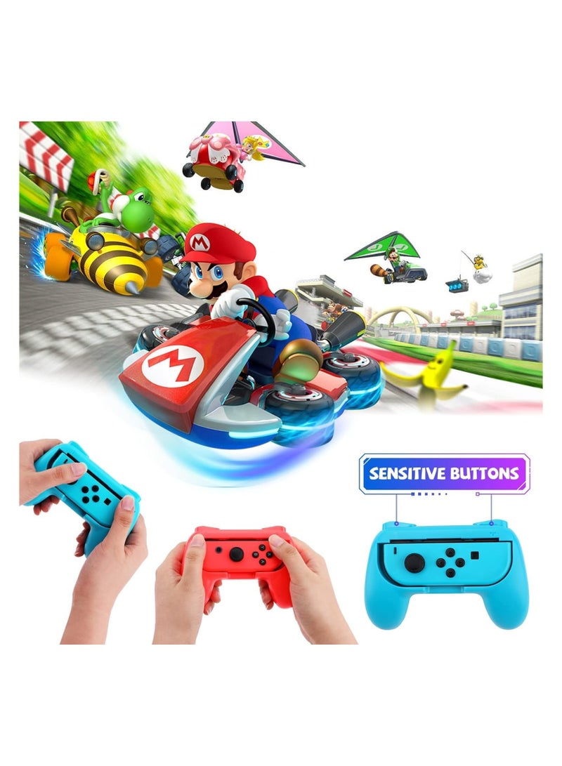 DOBE 18 in 1 Switch Sport Games Accessories Bundle for Nintendo Switch Games, Family Bundle Accessory Kit with Tennis Racket Controller Grips Racing Wheel Bandage Golf Club Wheels Drum Stick Fishing Rod - Image 2