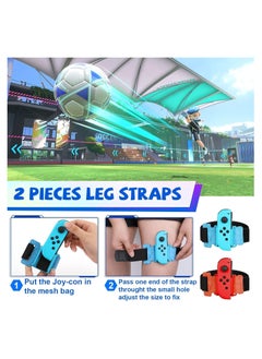 DOBE 18 in 1 Switch Sport Games Accessories Bundle for Nintendo Switch Games, Family Bundle Accessory Kit with Tennis Racket Controller Grips Racing Wheel Bandage Golf Club Wheels Drum Stick Fishing Rod  - Image 4