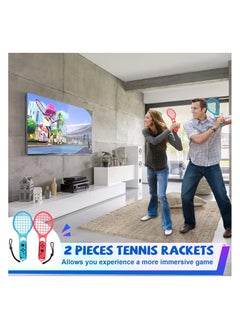 DOBE 18 in 1 Switch Sport Games Accessories Bundle for Nintendo Switch Games, Family Bundle Accessory Kit with Tennis Racket Controller Grips Racing Wheel Bandage Golf Club Wheels Drum Stick Fishing Rod  - Image 5