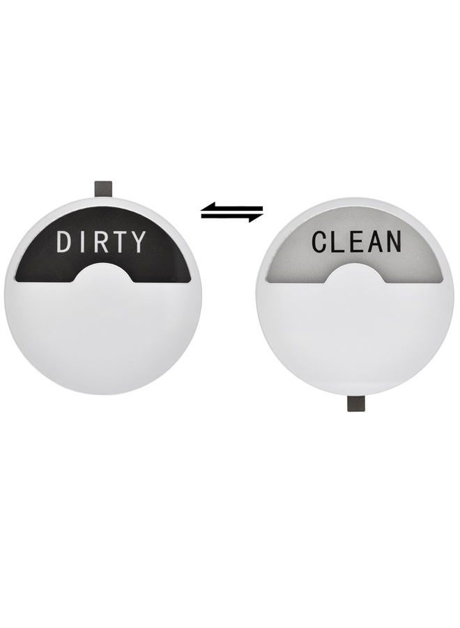 Kichwit Dishwasher Sign Clean Dirty Dishwasher Magnet, Works on All Dishwashers, 3.5", Silver - Image 1