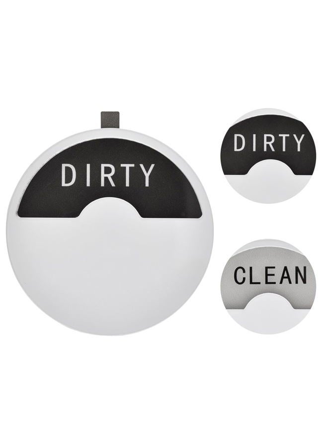 Kichwit Dishwasher Sign Clean Dirty Dishwasher Magnet, Works on All Dishwashers, 3.5", Silver - Image 3