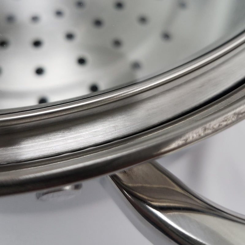 Oster Sangerfield 6-Quart Stainless Steel Dutch Oven Casserole with Steamer Basket â€“ Durable Kitchen Cookware for Slow Cooking and Steaming - Image 3