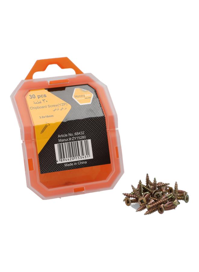 HONEY BEE 30-Piece Rust Resistant Chipboard Screws in Storage Box Bronze 3 x 16mm ZY15280 - Image 2