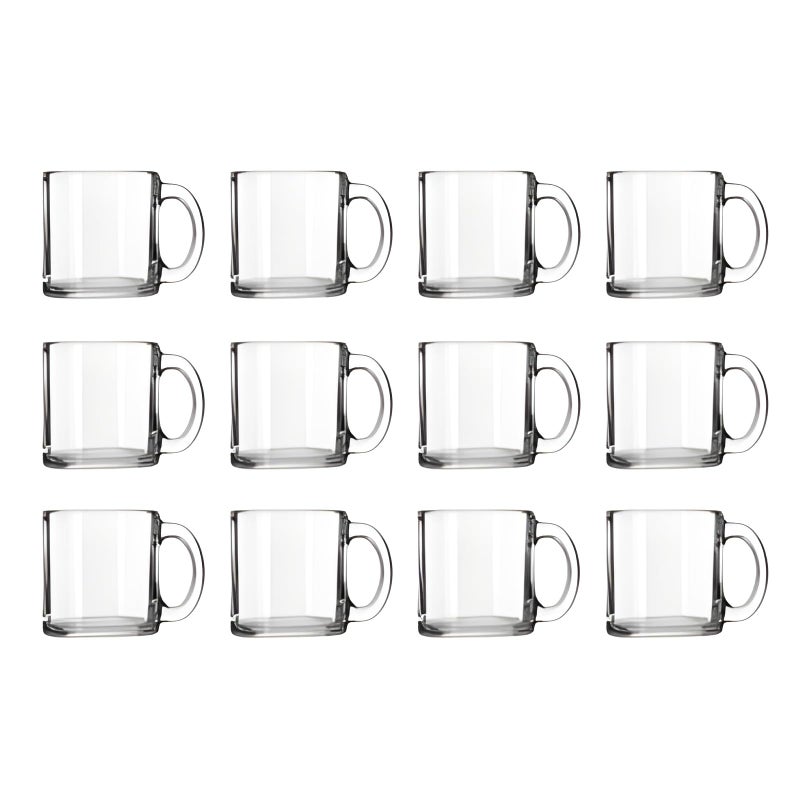 Bexter Pack of 2 Clear Glass Coffee Mugs â€“ 13 oz Heavy-Duty Thick-Walled Cups for Hot Beverages â€“ Durable, Elegant, Heat-Resistant Glassware for Coffee, Tea, Lattes, and More - Image 3
