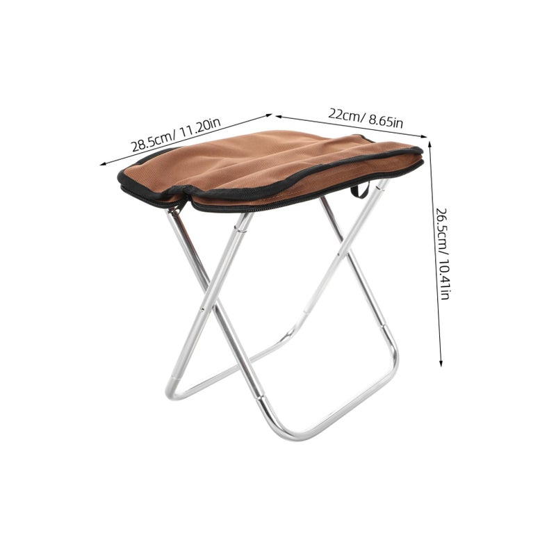 Collapsible Folding Camping Stool Chair Portable Outdoor Travel Garden Foot Rest - Image 4
