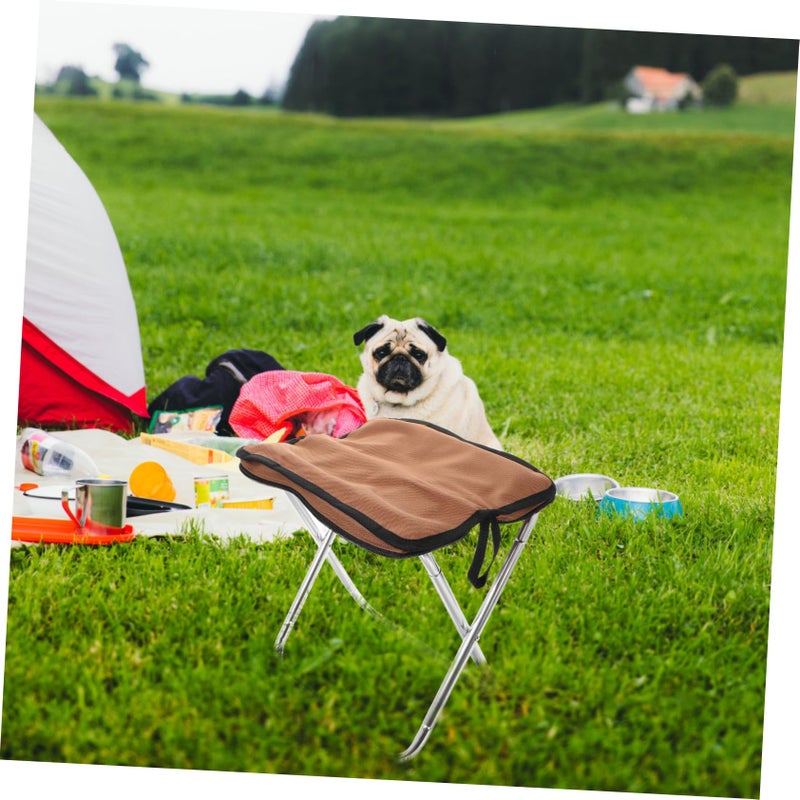 Collapsible Folding Camping Stool Chair Portable Outdoor Travel Garden Foot Rest - Image 3