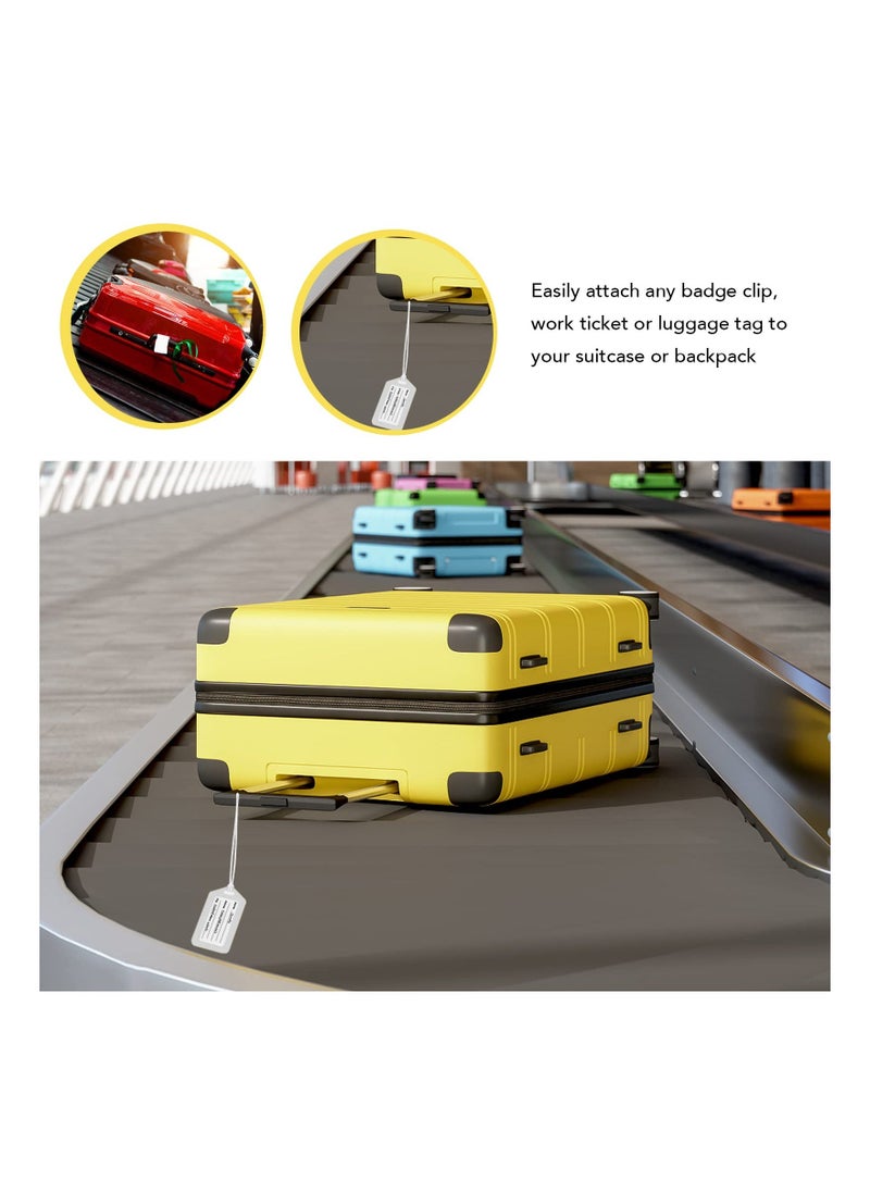 PVC Transparent Rope 100 Pack Clear Plastic Luggage Loop Straps Worm Loops for Luggage Tags Plastic Name Tag Loop for Identification Cards ID 6 inch  - Image 3