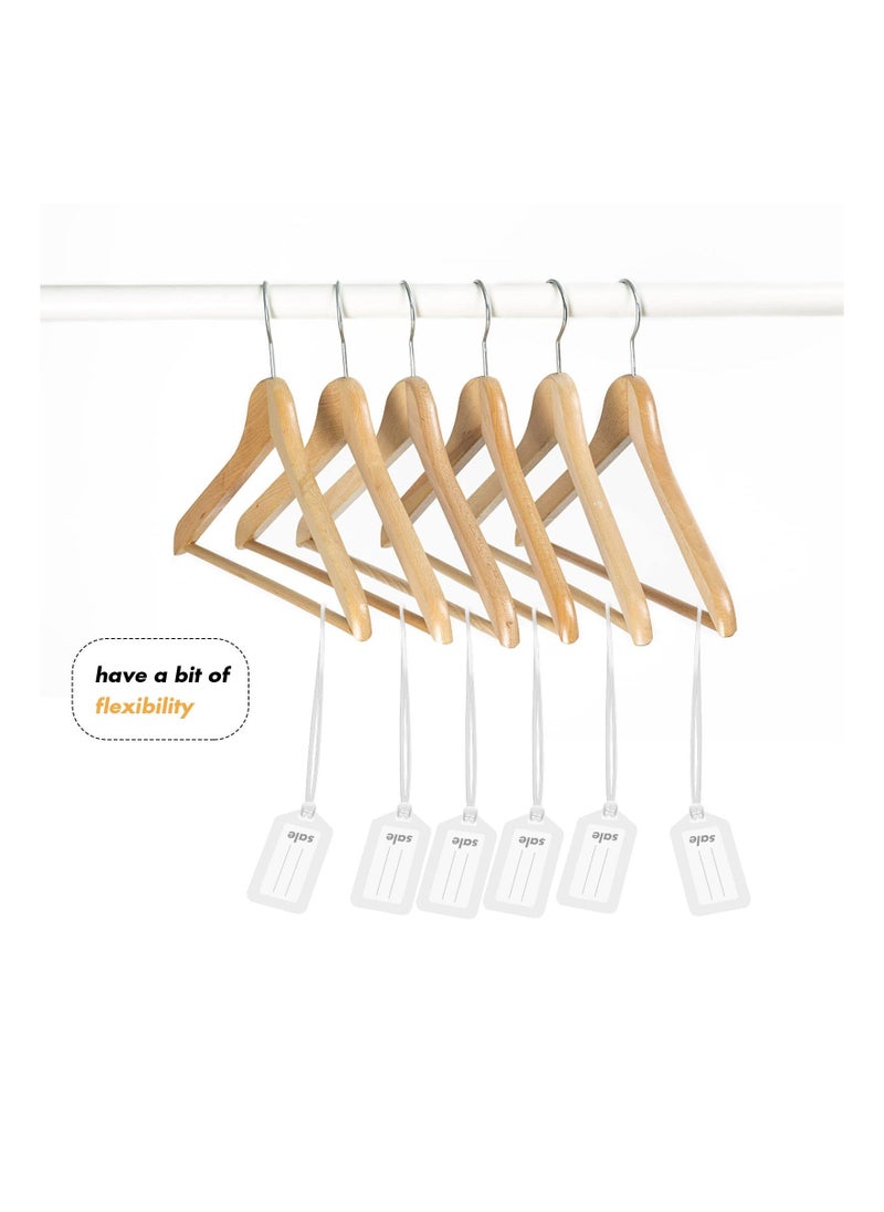 PVC Transparent Rope 100 Pack Clear Plastic Luggage Loop Straps Worm Loops for Luggage Tags Plastic Name Tag Loop for Identification Cards ID 6 inch  - Image 4