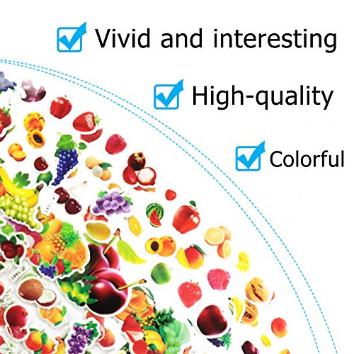 CNYMANY 60 Sheets (1800+) Stickers for Kids, CNYMANY 3D Puffy Stickers for Scrapbooking Bullet Journal, Including Letter Fish Vehicle Number Heart Fruit Dinosaur Butterfly Dessert Animal - Image 4