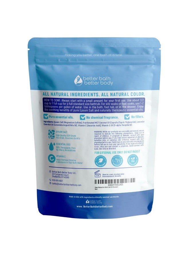 Better Bath Better Body Deep Relaxation Bath Soak Epsom Salt With Lavender Essential Oils & Vitamin C 100% All Natural No Perfumes & Dyes Relieve Tension & Stress Naturally (2 Pounds 32 Ounces)  - Image 2