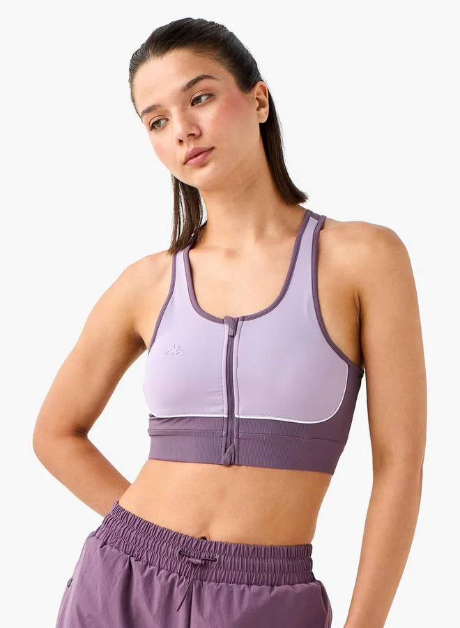 Kappa Racerback Sports Bra with Zip Detail