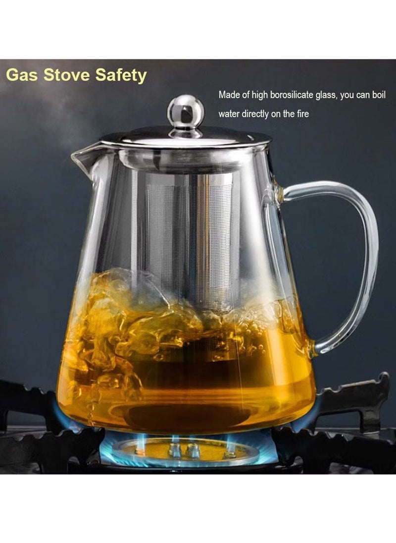 DLC - Glass Teapot Set 950ml With 4 Cups And Removable Strainer 36111 - Image 1