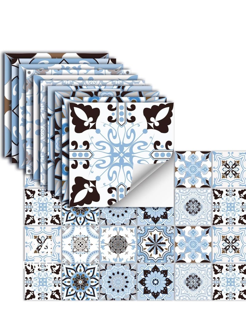 SYOSI ٢٤ قطعة ملصقات بلاط لاصقة ذاتياً قشرية وورق جدران لجزء الطهي وحمام ومدفأة وخزانة ديكور لصنع الواجهة - Image 1