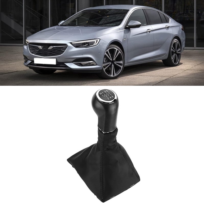 plplaaoo Car Shifter Knobs,Stick Shift Knob Gaiter Gear,Manual Shift Knobs,6 Speed Car Gear Shift Knob Boot Gaiter Dust Jacket,Abs Plastic and Leather,Fit for Opels Astra H 5738025 - Image 5