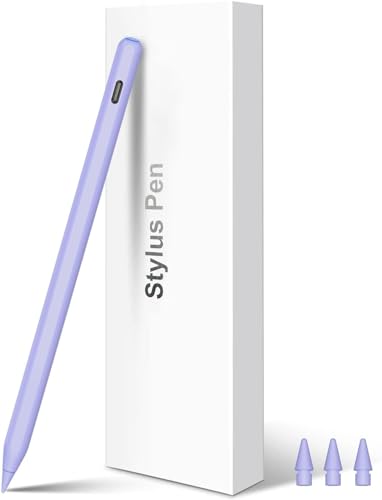 HATOKU Pencil 2nd Generation Wireless Charging, HATOKU Pencil for iPad with Tilt & Palm Rejection, Magnetic Stylus Pen for ipad Air M3/3/4/5, iPad mini 5/6, ipad 6/7/8/9/10/11 Gen, ipad Pro 11/12.9 (Purple) - Image 1