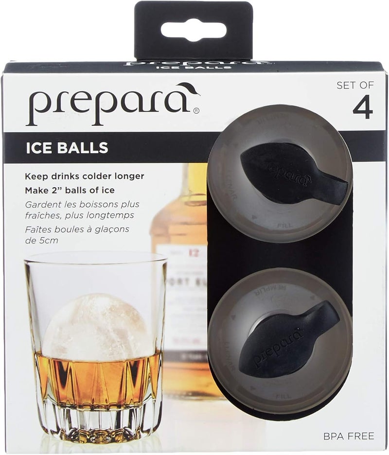 Prepara مجموعة بريبارا من 4 قوالب كرات الثلج - Image 3