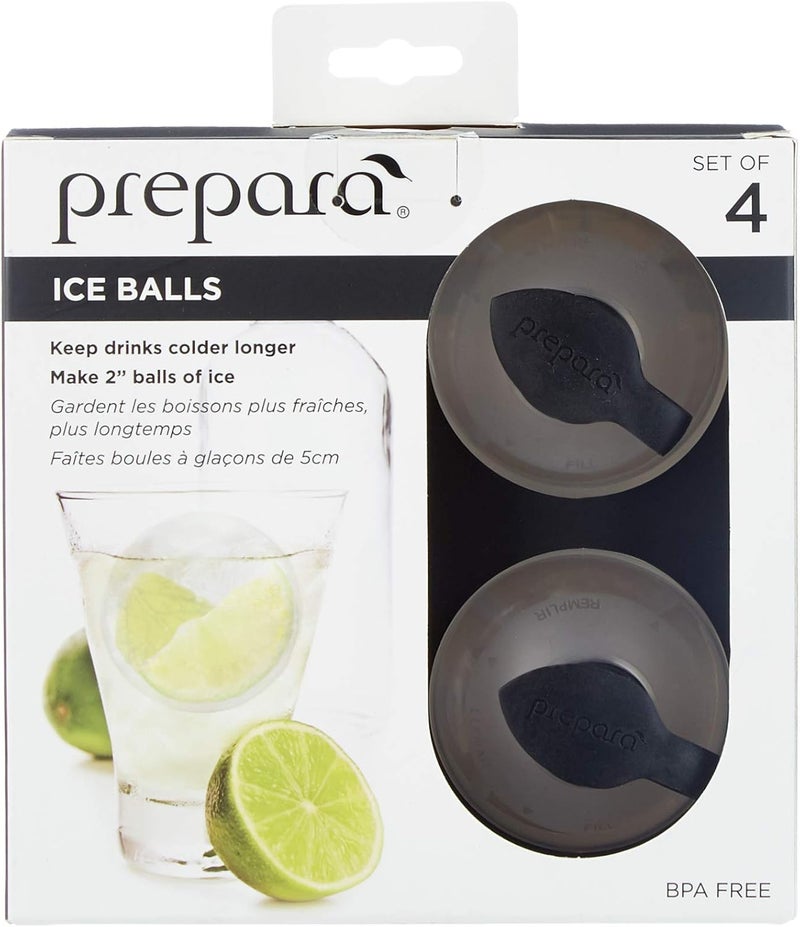 Prepara مجموعة بريبارا من 4 قوالب كرات الثلج - Image 4