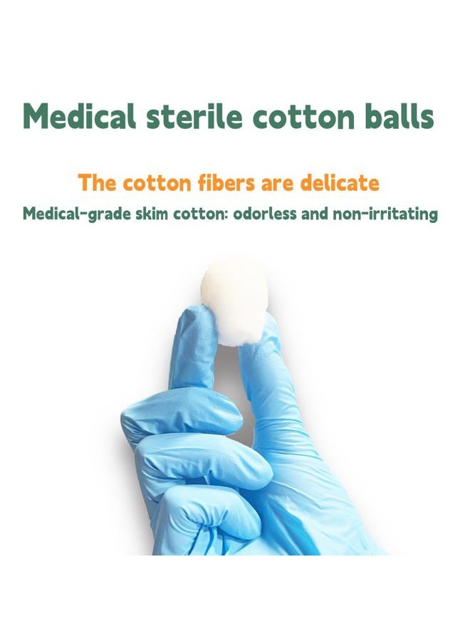 UAN Cotton Balls Sterile – Gentle and 100% Pure Cotton, Ideal for Makeup and Sensitive Skin, Individually Packaged (120 Count) - Image 4
