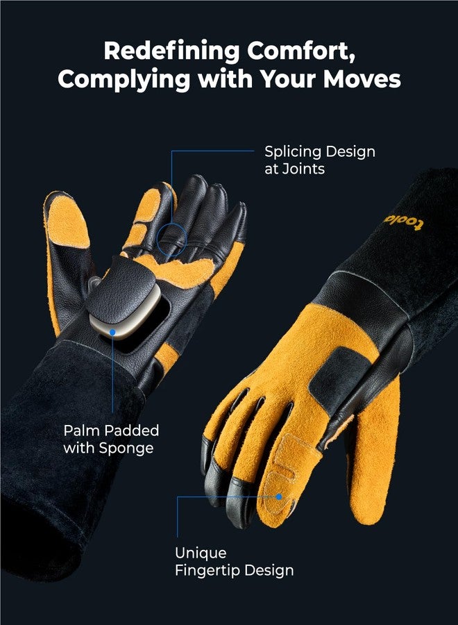 toolant Welding Gloves for Men, Leather Cowhide Mig/Stick Welding Gloves, for Welding, for Grill, for Gardening (L) - Image 3