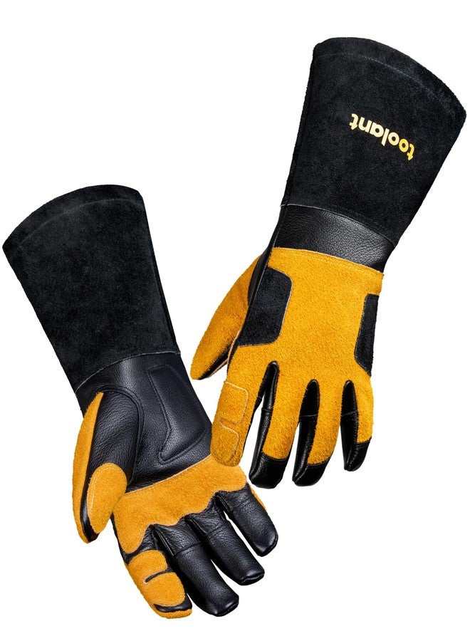 toolant Welding Gloves for Men, Leather Cowhide Mig/Stick Welding Gloves, for Welding, for Grill, for Gardening (L) - Image 1