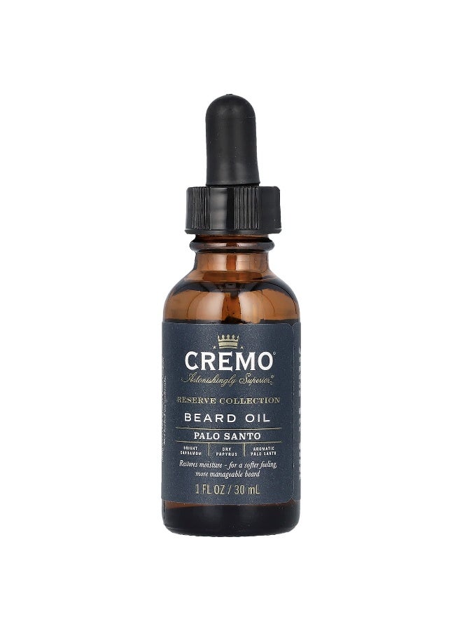Cremo, Reserve Collection, Revitalizing Beard Oil, Palo Santo, 1 fl oz (30 ml) - Image 1