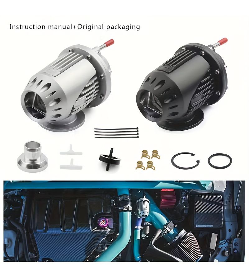 Black Turbo Blow Off Valve Automotive Vent Relief For Racing Use - Image 3