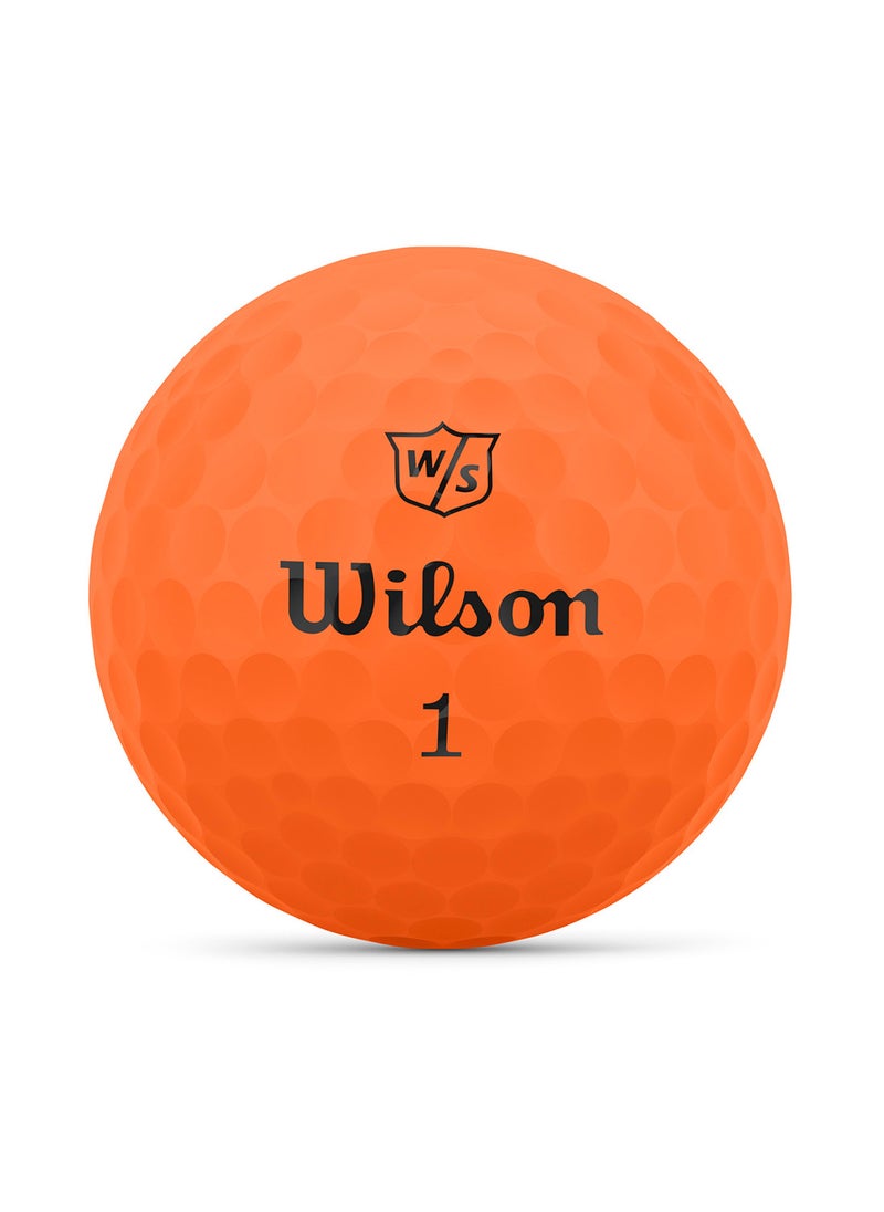 Wilson Staff Duo Orange Golf Balls, Pack of 12  - Image 2