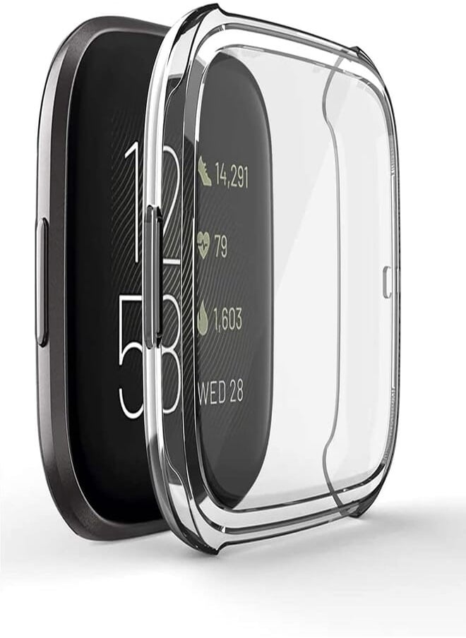 Next Next Store Soft TPU Screen Protector Case Compatible with Fitbit Versa 2 - Clear 