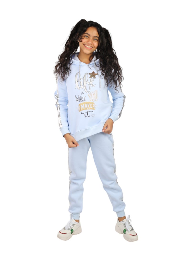 CHOiCE LIFE Girls' Kids Tracksuit – Soft Milton Fabric for Lasting Style and Guaranteed Comfort  code 553 - Image 1