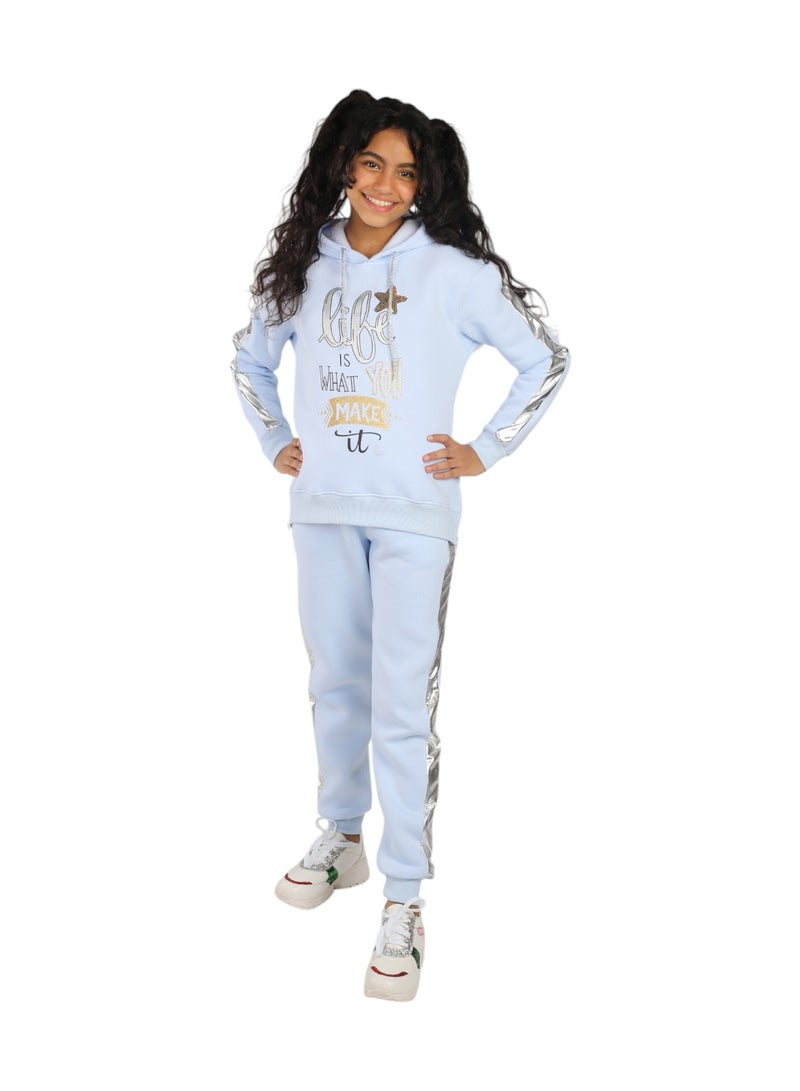 CHOiCE LIFE Girls' Kids Tracksuit – Soft Milton Fabric for Lasting Style and Guaranteed Comfort  code 553 - Image 3