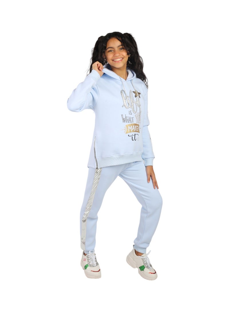 CHOiCE LIFE Girls' Kids Tracksuit – Soft Milton Fabric for Lasting Style and Guaranteed Comfort  code 553 - Image 4