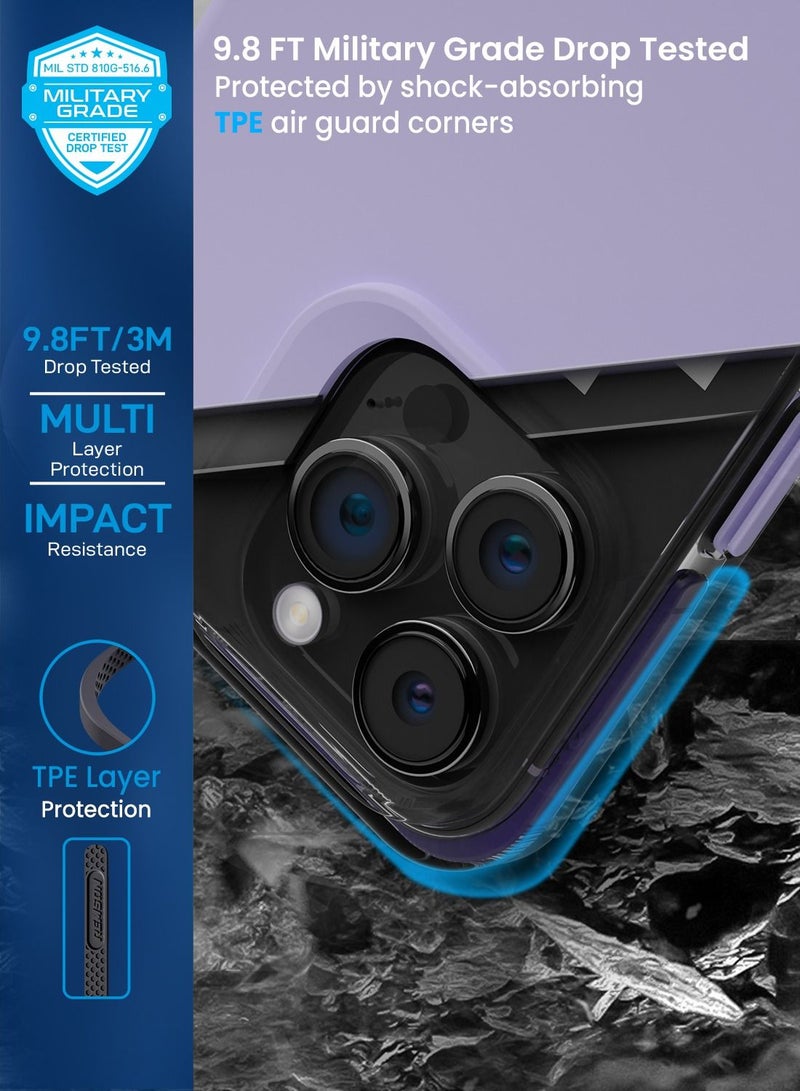 Remson غطاء سيليكوني واقي هجين مغناطيسي من ريمسون ماج-إكس لحماية آيفون 14 برو ماكس (بنفسجي) - Image 2