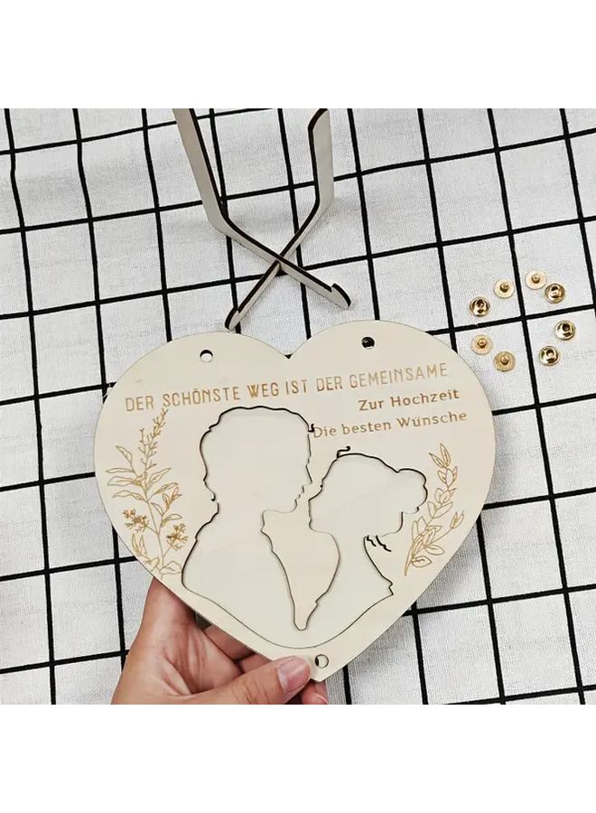 Wooden Love Style Wedding Keepsake Sign Handcrafted Elegant Tabletop Decor - Image 1